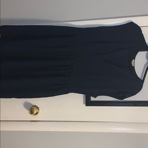 Navy blue plunge dress